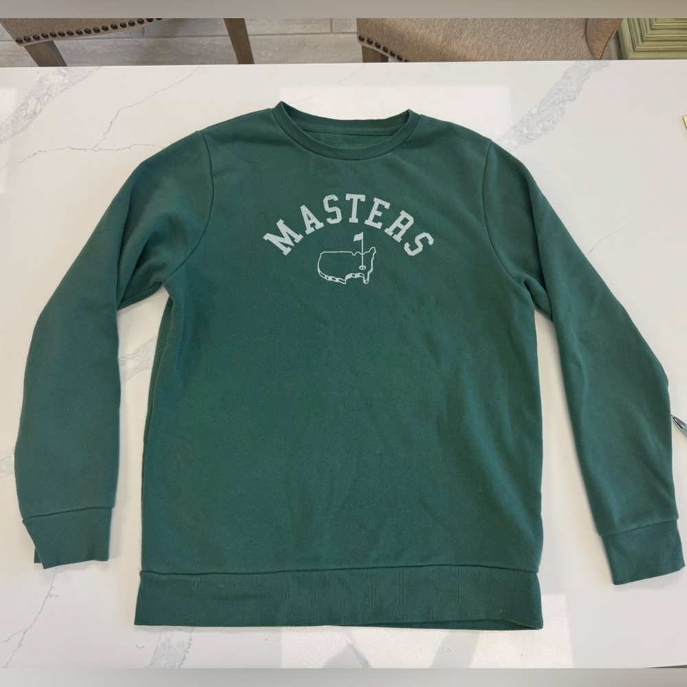 Masters Forest Green Crewneck with White Chest Logo
